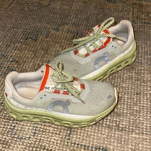 On Running womens Green and Gray Sneakers